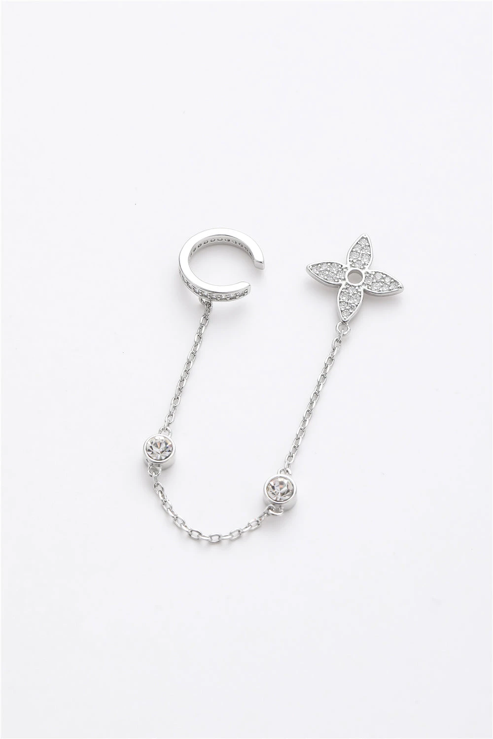 Ohrstecker Flower Mit Earcuff 4 Ohrstecker Flower Mit Earcuff – Bild 4