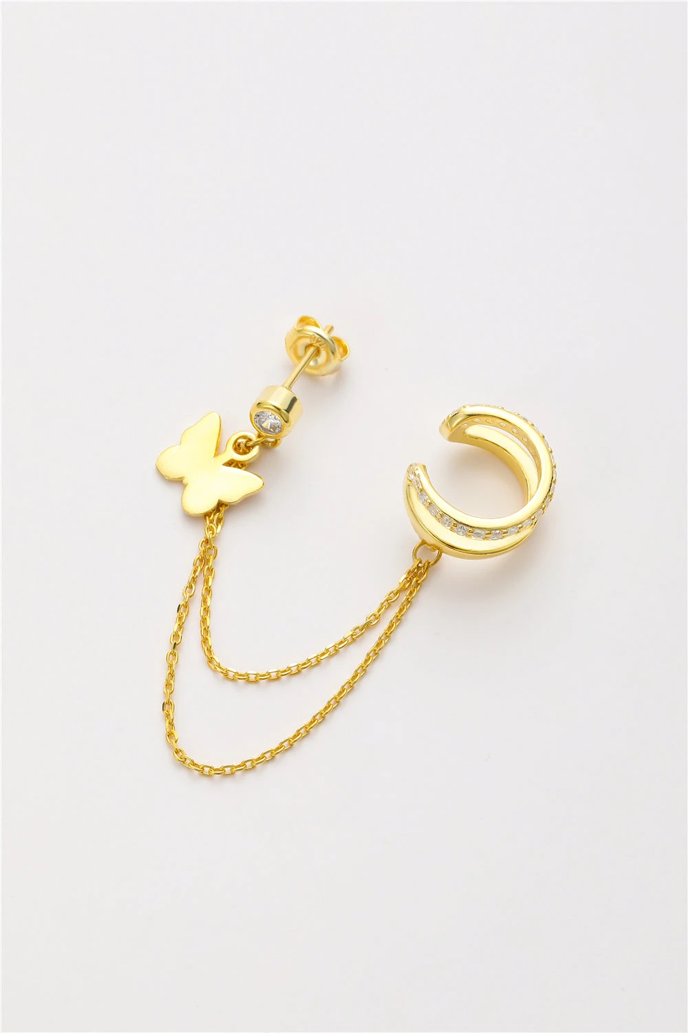 Butterfly Ohrring Mit Earcuff 1 Butterfly Ohrring Mit Earcuff