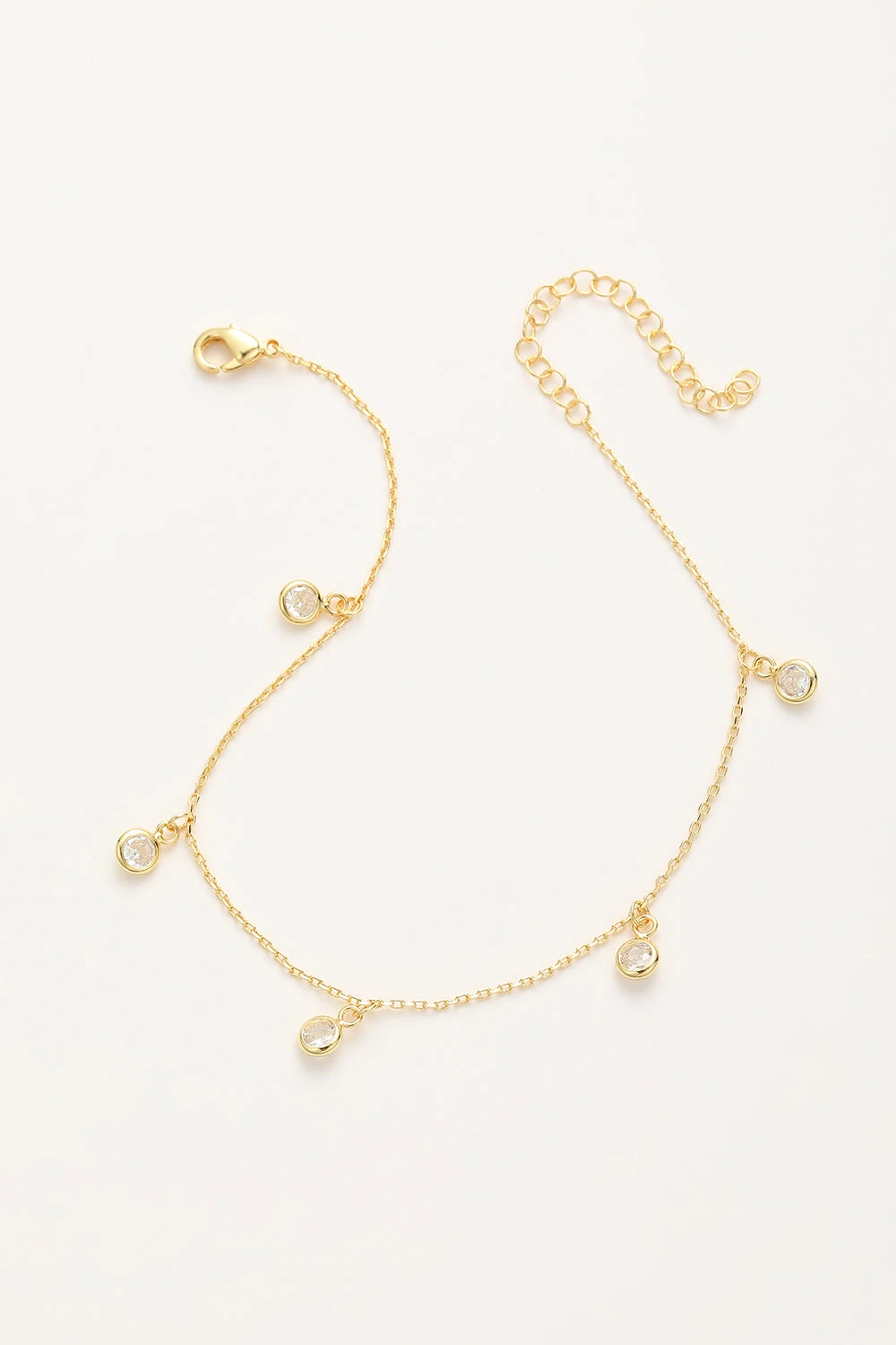 Fußkette Mit Zirkonia Anhänger 1 Fußkette Mit Zirkonia Anhänger