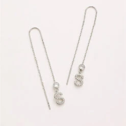 Doppel-Strang-Ohrringe Mit Buchstabe 13 Doppel-Strang-Ohrringe Mit Buchstabe -Meinekette Verkäufe 0M4A3477