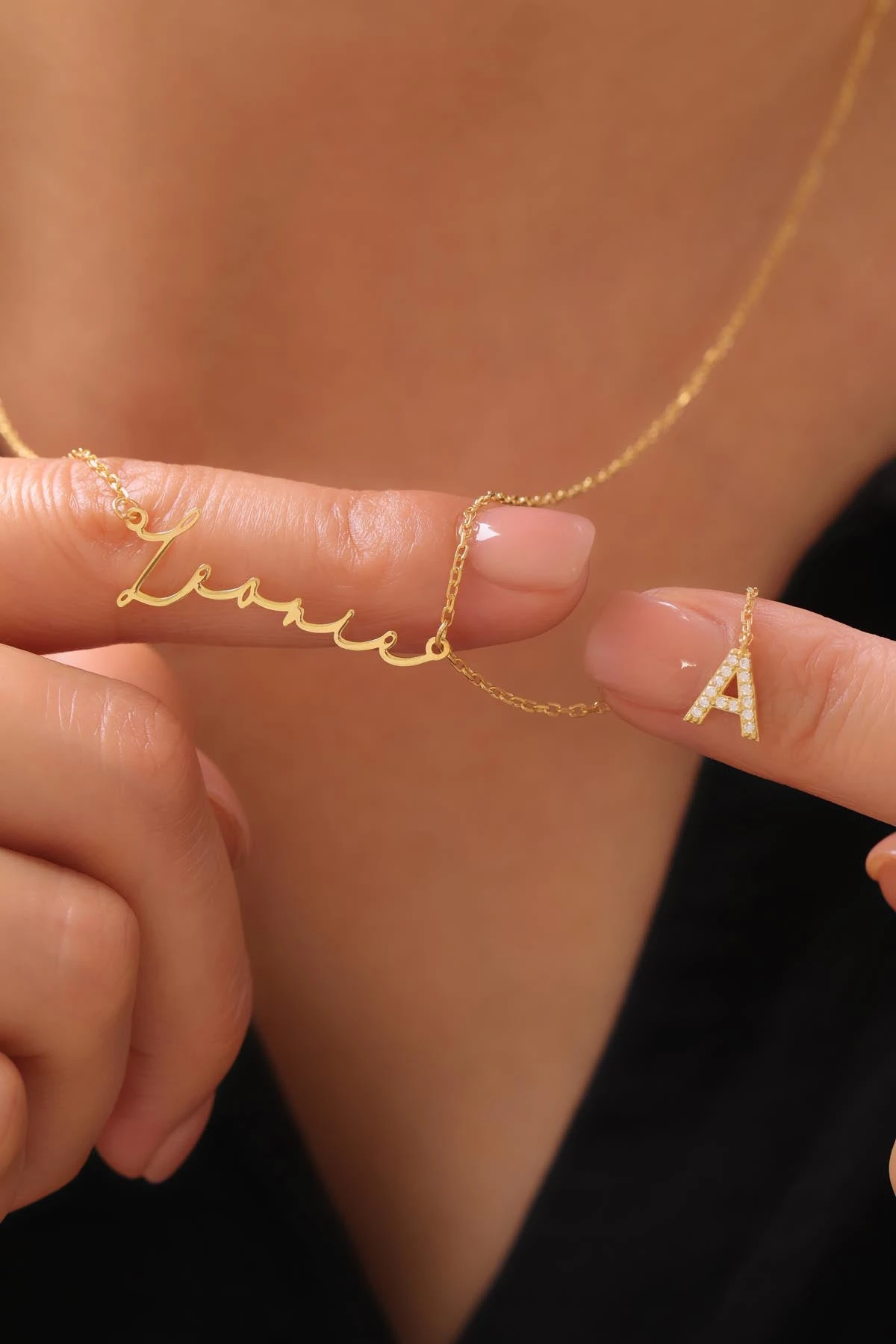 Namenskette Y Mit Zirkonia Buchstabe 2 Namenskette Y Mit Zirkonia Buchstabe – Bild 2