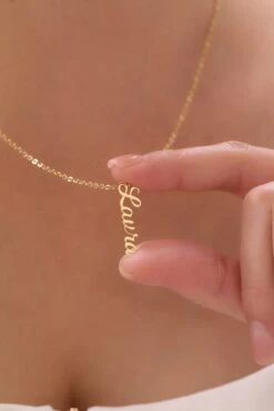 Variante Senkrecht Steel - Namenskette