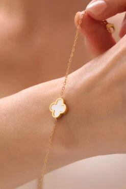 Cream Leaf Armband 8 Cream Leaf Armband -Meinekette Verkäufe 7I0A1170