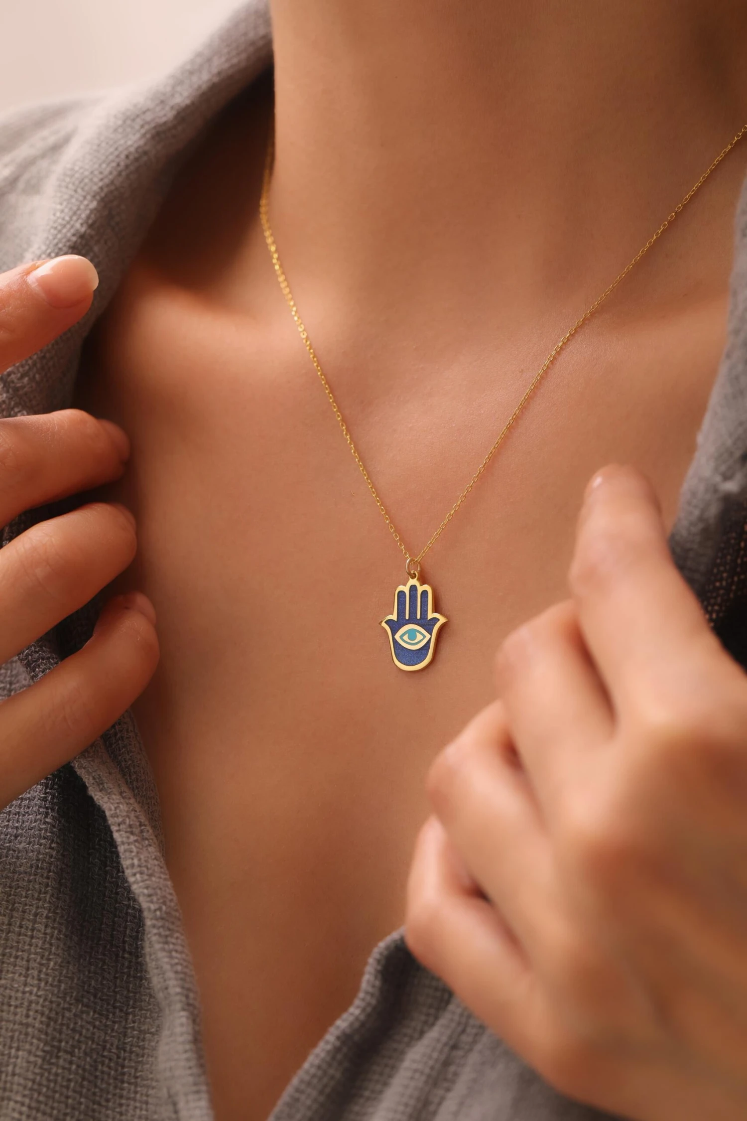 Blue Eye Fatima Halskette 3 Blue Eye Fatima Halskette – Bild 3