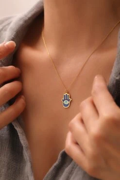 Blue Eye Fatima Halskette 14 Blue Eye Fatima Halskette -Meinekette Verkäufe 7I0A5892 1