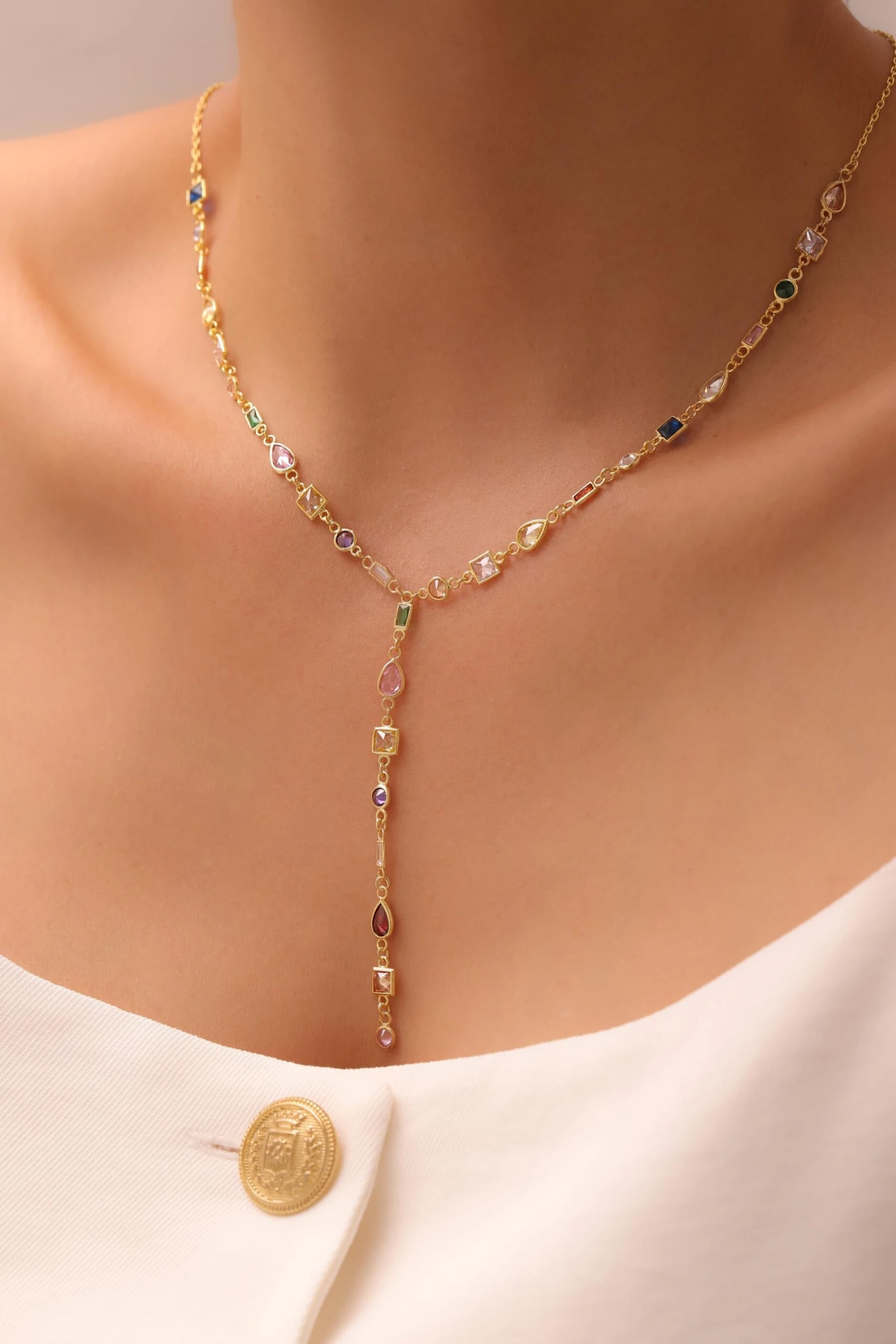 Rainbow Gems Y-Halskette 2 Rainbow Gems Y-Halskette – Bild 2