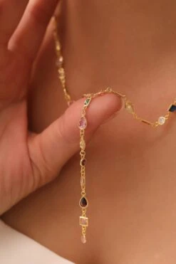 Rainbow Gems Y-Halskette 10 Rainbow Gems Y-Halskette -Meinekette Verkäufe 7I0A5976