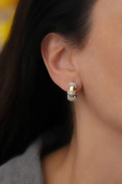 Crown Zirkonia Ohrringe -Meinekette Verkäufe 7I0A6460