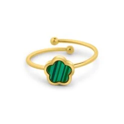 Green Leaf Open Ring