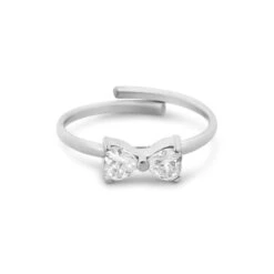 Crystal Ribbon Ring 6 Crystal Ribbon Ring -Meinekette Verkäufe DSC07253 Silver