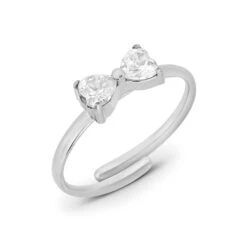 Crystal Ribbon Ring 7 Crystal Ribbon Ring -Meinekette Verkäufe DSC07255 Silver