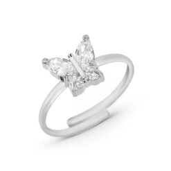 Silk Butterfly Ring -Meinekette Verkäufe DSC07283 Silver