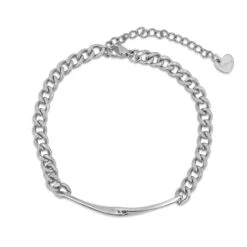 Wave Herren Gravur Armband -Meinekette Verkäufe DSC07442 Silver