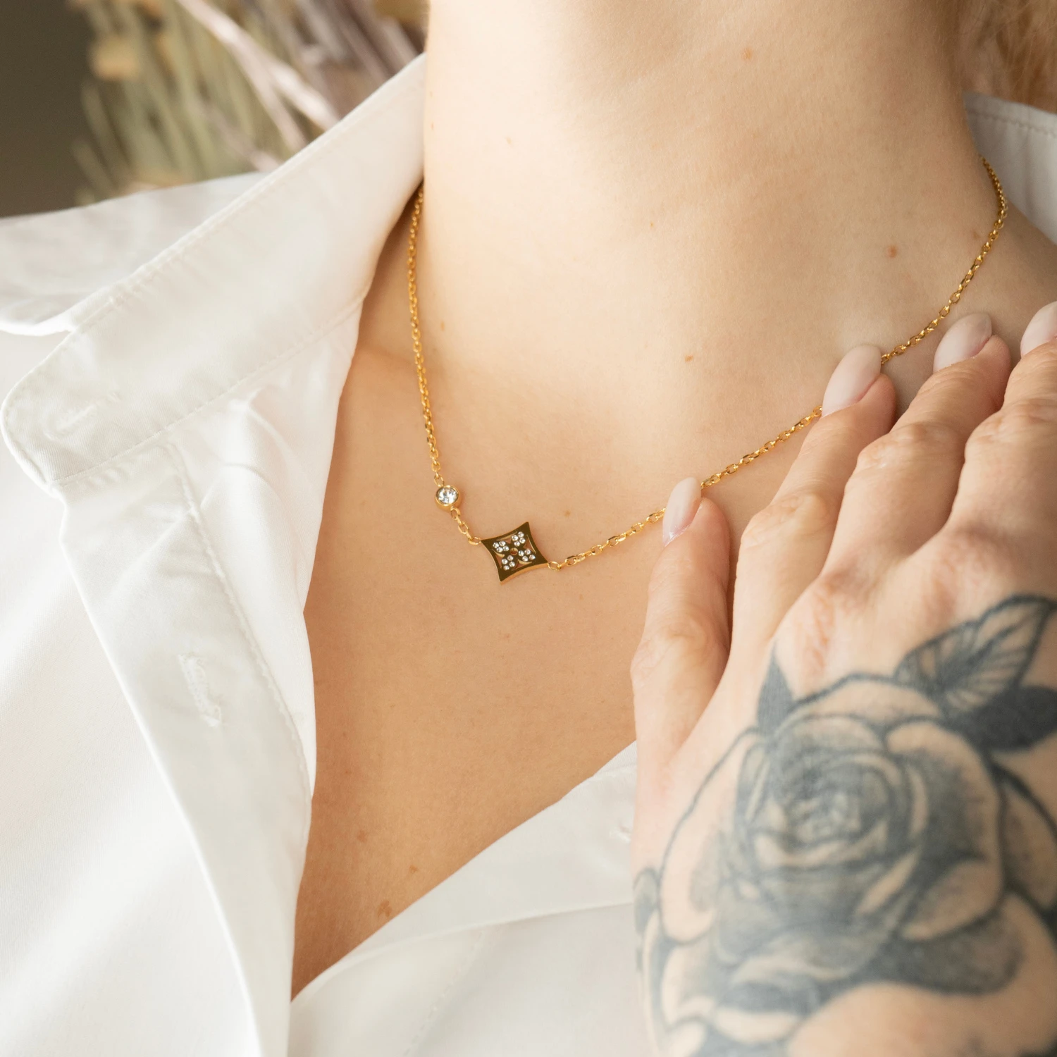 Halskette Glamorous Flower 4 Halskette Glamorous Flower – Bild 4