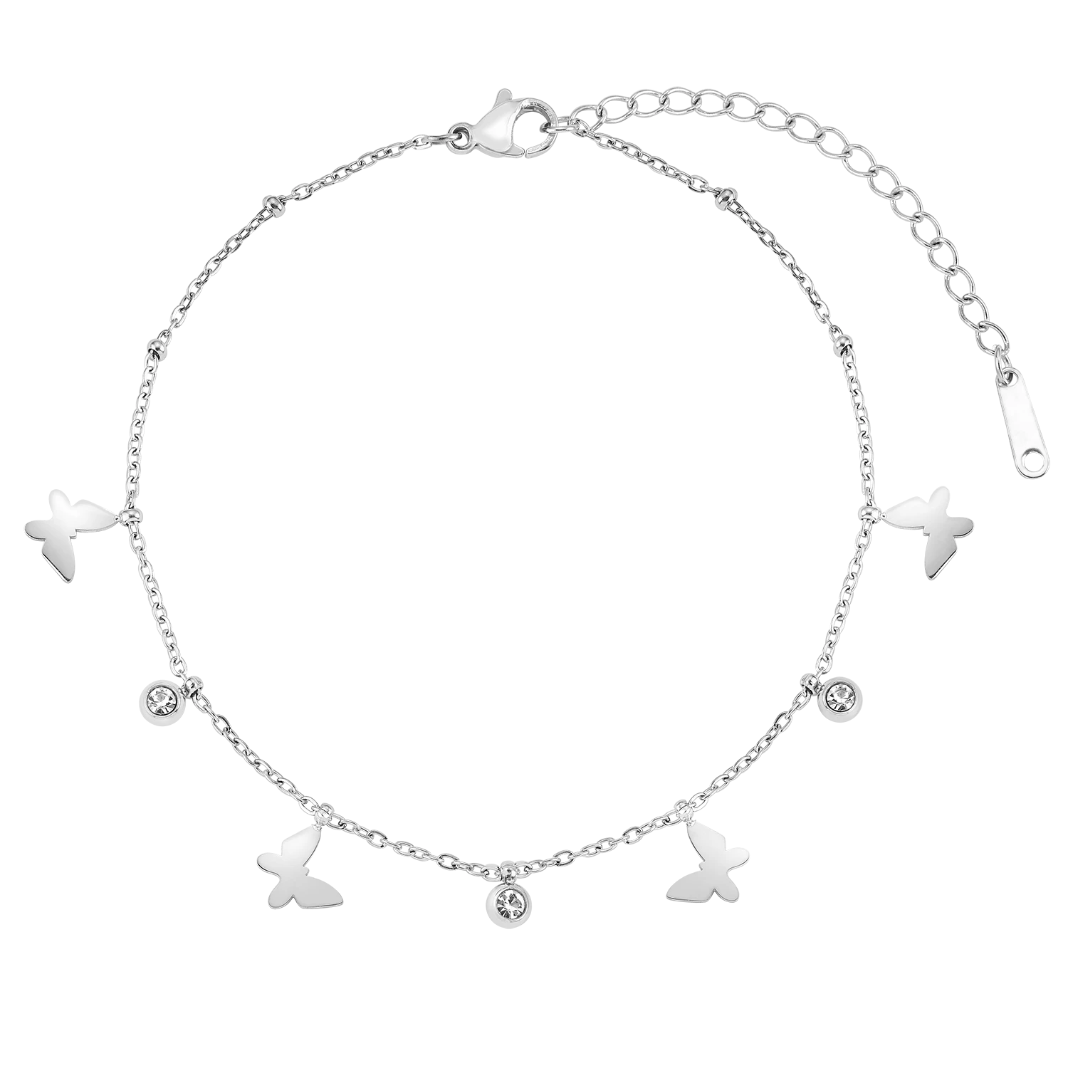 Butterfly Zirkonia Fußkette 2 Butterfly Zirkonia Fußkette – Bild 2
