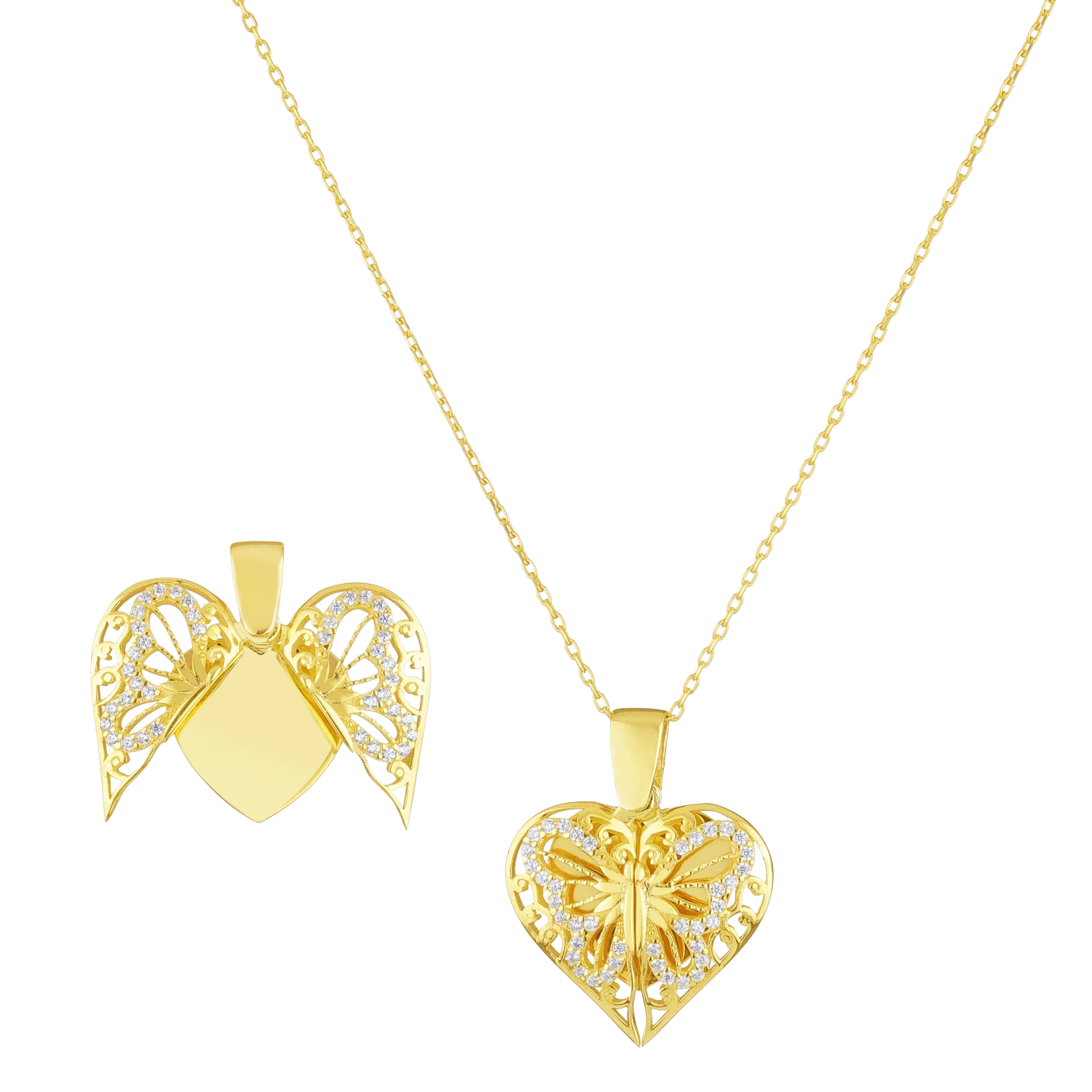 Halskette Heart Butterfly 1 Halskette Heart Butterfly