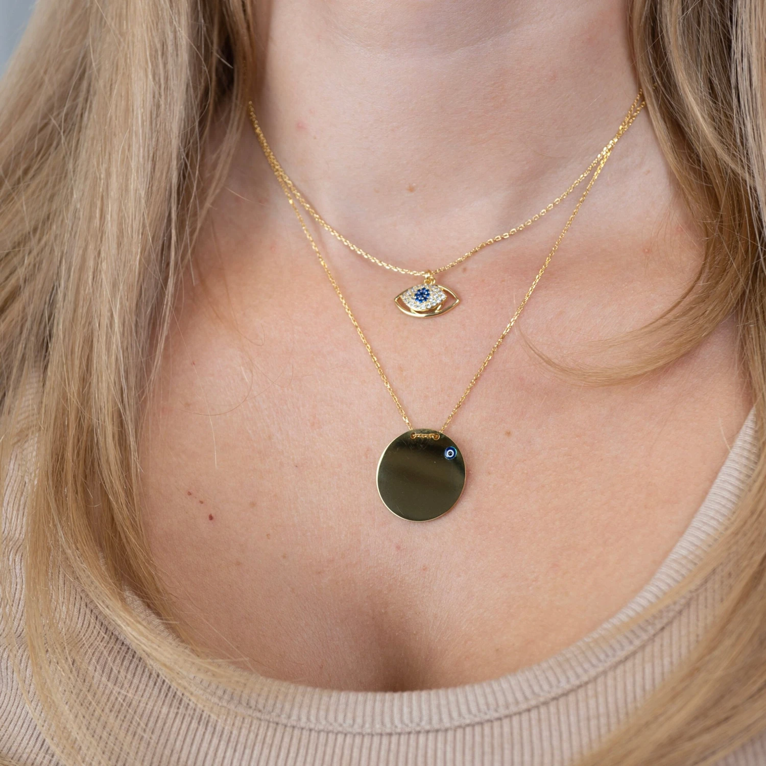 Plättchen Halskette Mit Nazar 6 Plättchen Halskette Mit Nazar – Bild 6