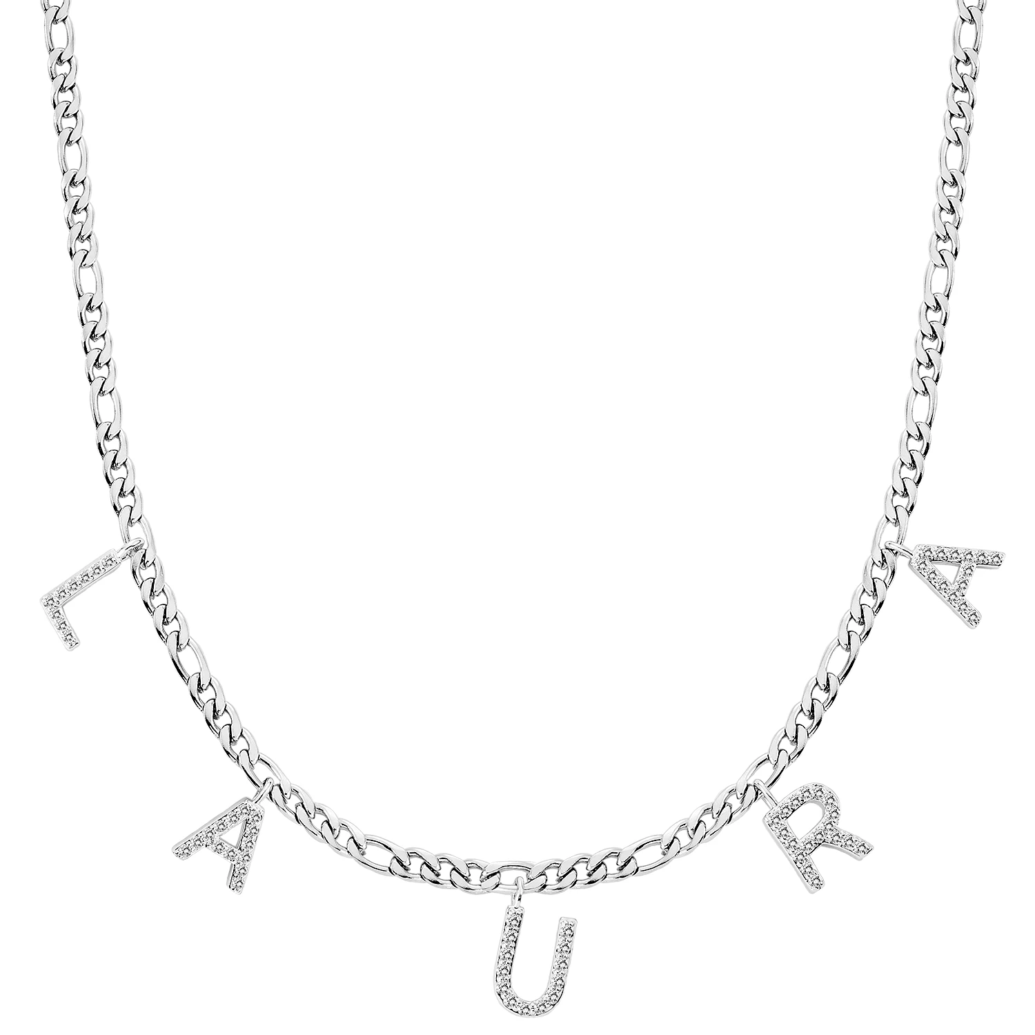 Buchstaben Choker Mit Zirkonia 4 Buchstaben Choker Mit Zirkonia – Bild 4