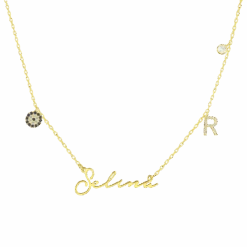 Namenskette Notera Mit Initial Und Lucky Charm