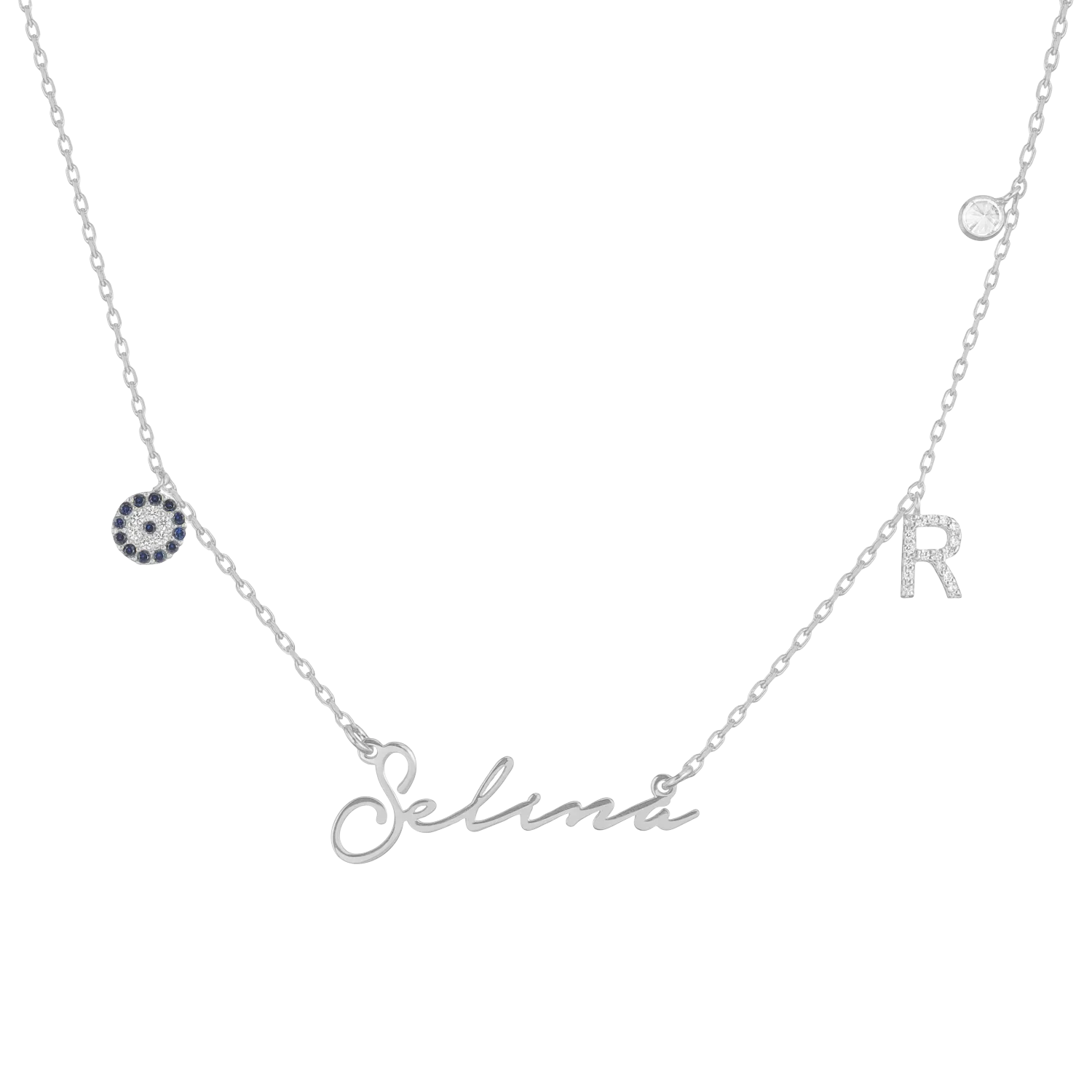 Namenskette Notera Mit Initial Und Lucky Charm 3 Namenskette Notera Mit Initial Und Lucky Charm – Bild 3