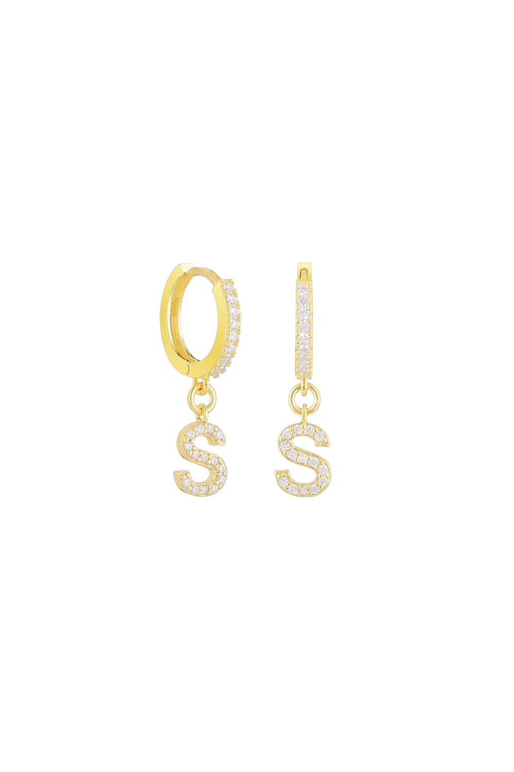 Ohrringe Zirkonia Mit Buchstabe 1 Ohrringe Zirkonia Mit Buchstabe