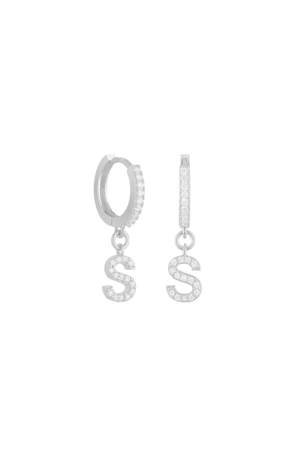 Ohrringe Zirkonia Mit Buchstabe 5 Ohrringe Zirkonia Mit Buchstabe – Bild 5