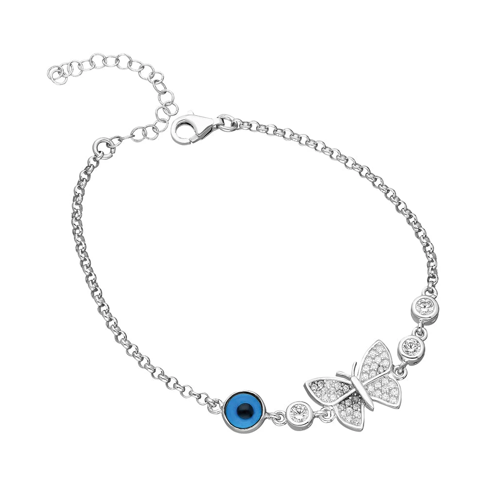 Schmetterling - Armband Mit Blue Eye 4 Schmetterling - Armband Mit Blue Eye – Bild 4