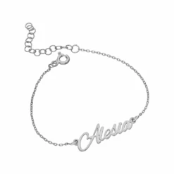 Namensarmband - Variante Alesia -Meinekette Verkäufe armbandalesiasilber 1