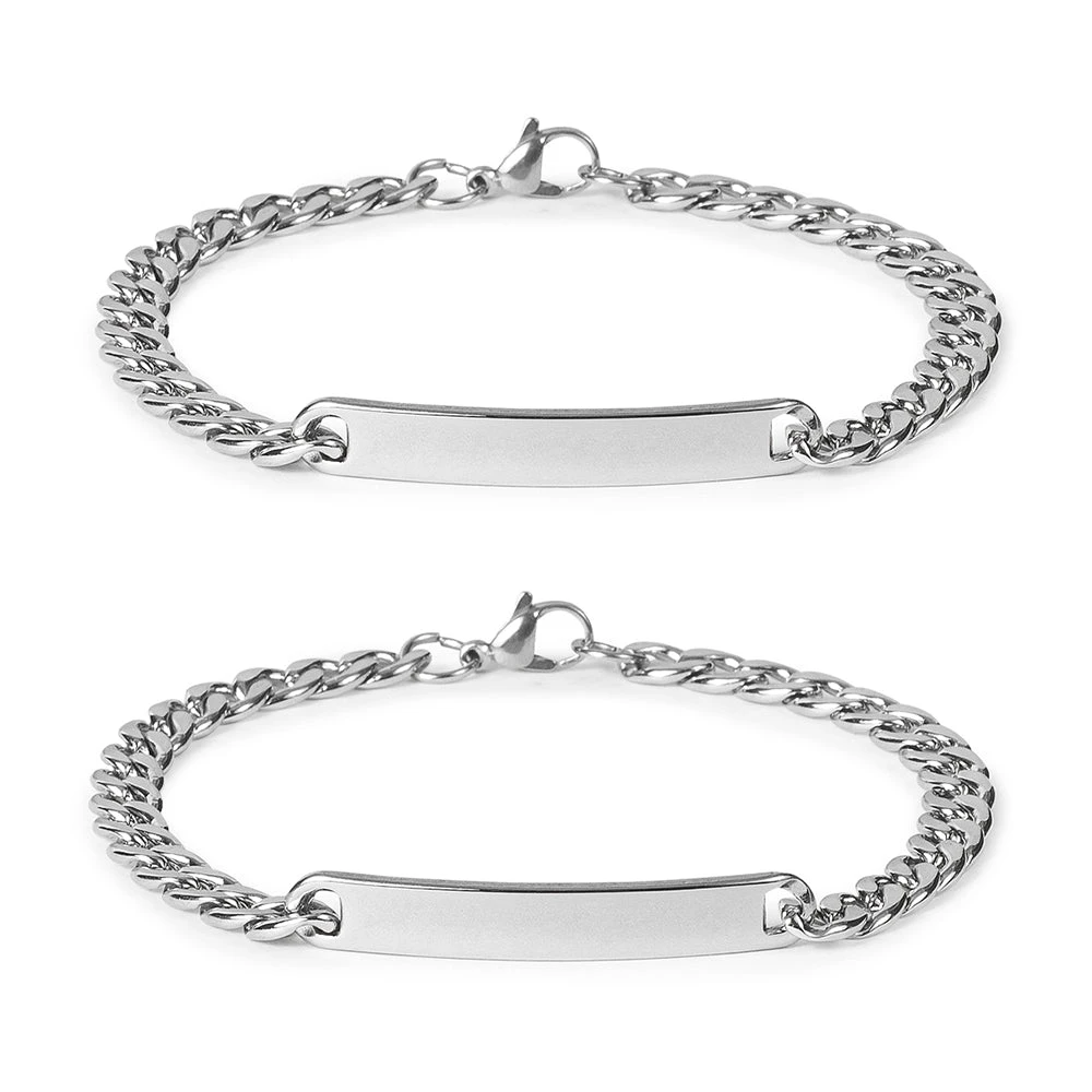 ID-Partnerarmband Mit Gravur (Dünn) 1 ID-Partnerarmband Mit Gravur (Dünn)