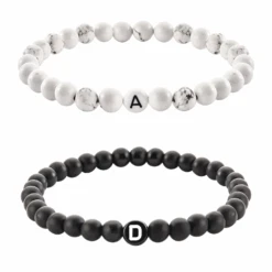 Perlenarmbänder Mit Buchstabe -Meinekette Verkäufe perlencouplew