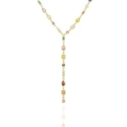 Rainbow Gems Y-Halskette