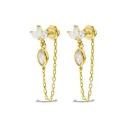 Lotus Chain Ohrringe